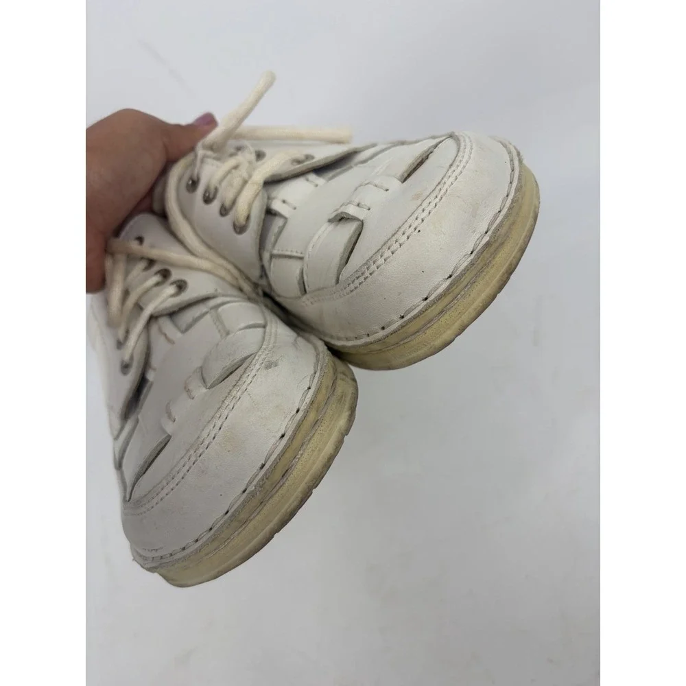 Birkenstock White Leather Fisherman Oxford Lace Up Shoes Casual Comfort Men 12
